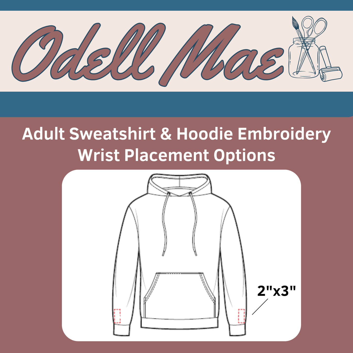 Add - On Wrist Embroidery | Adult Sweatshirts And Hoodies - Aphantastic Designs