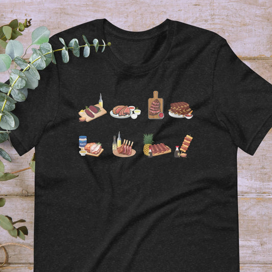 Funny BBQ Shirt Fathers Day T-Shirt Meat Grill TShirt American Grilling Gift for Dad Meat Smoker Tee Gift For Chef Toddler Adult 6M–5X Plus Aphantastic Designs