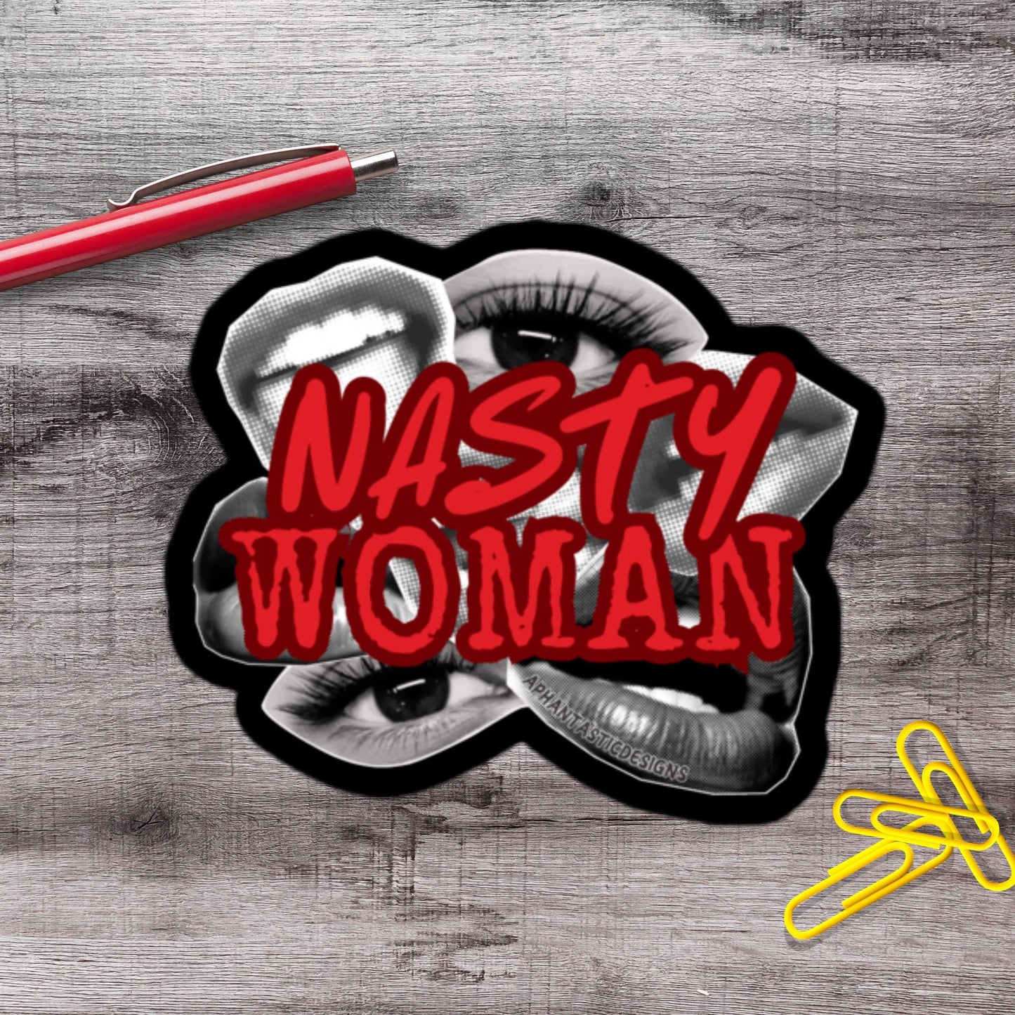 2-6 Inch Nasty Woman Feminist Anti Trump Political Protest Vinyl Sticker Aphantastic Designs