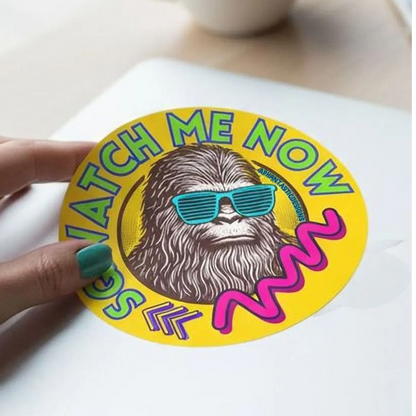 Sqwatch Me Now Rad Bigfoot Sasquatch Vinyl Sticker