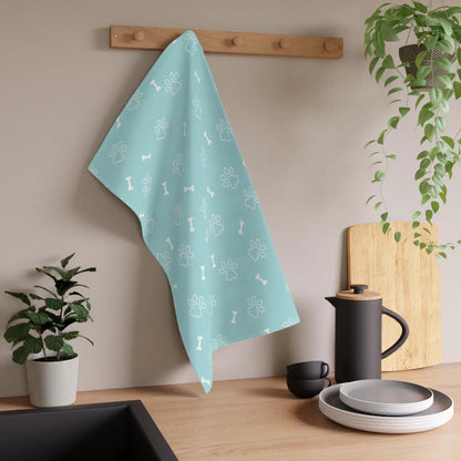 Cute Dog Print Cotton Tea Towel Paw Wipe Host Hostess Housewarming Birthday Gift Aphantastic Designs