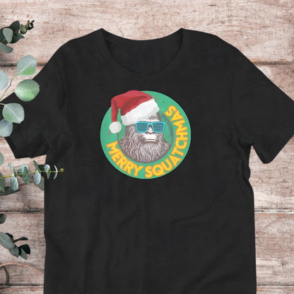 Merry Squatchmas Bigfoot Christmas T-Shirt | Baby Toddler Adult Aphantastic Designs
