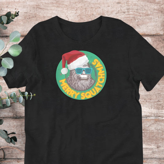 Merry Squatchmas Bigfoot Christmas T-Shirt | Baby Toddler Adult Aphantastic Designs