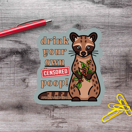 NSFW Kopi Luwak Coffee Vinyl Sticker