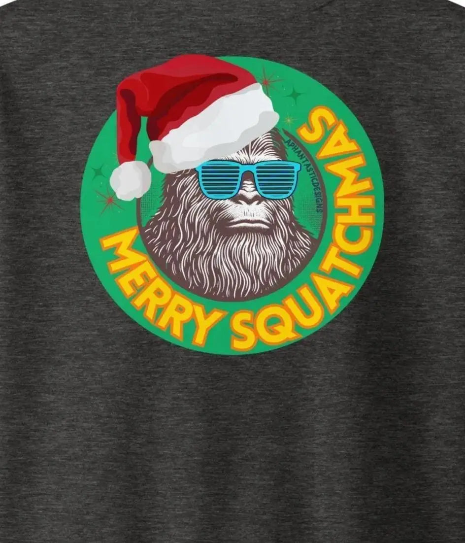 Merry Squatchmas Bigfoot Christmas Sweatshirt | Adult S–3XL Aphantastic Designs