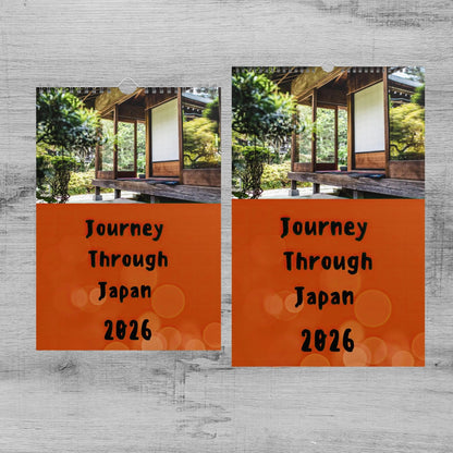 2026 Journey In Japan Photo Art Calendar Japanese Zen Hanging Wall Calendar - Aphantastic Designs
