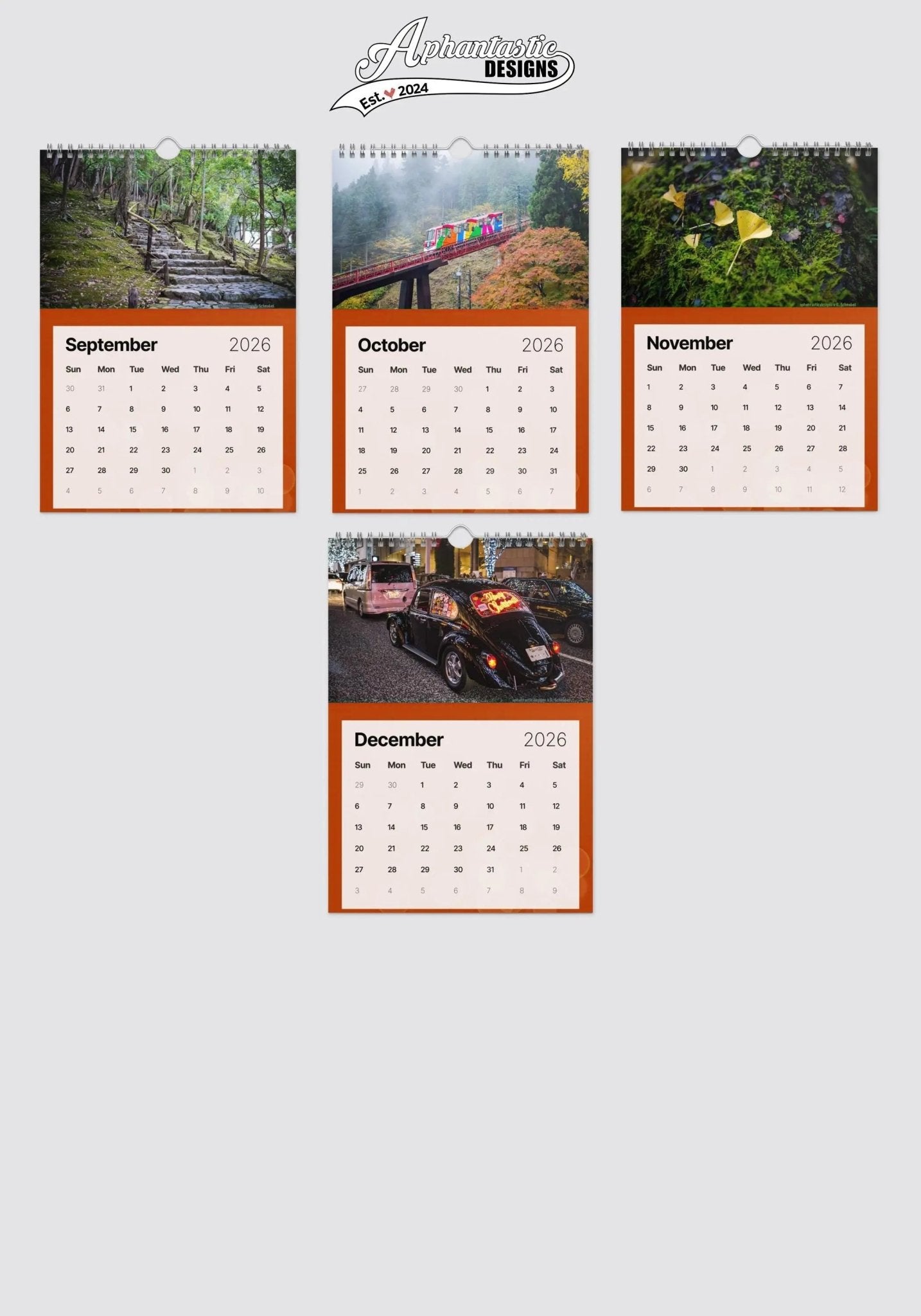 2026 Journey In Japan Photo Art Calendar Japanese Zen Hanging Wall Calendar - Aphantastic Designs