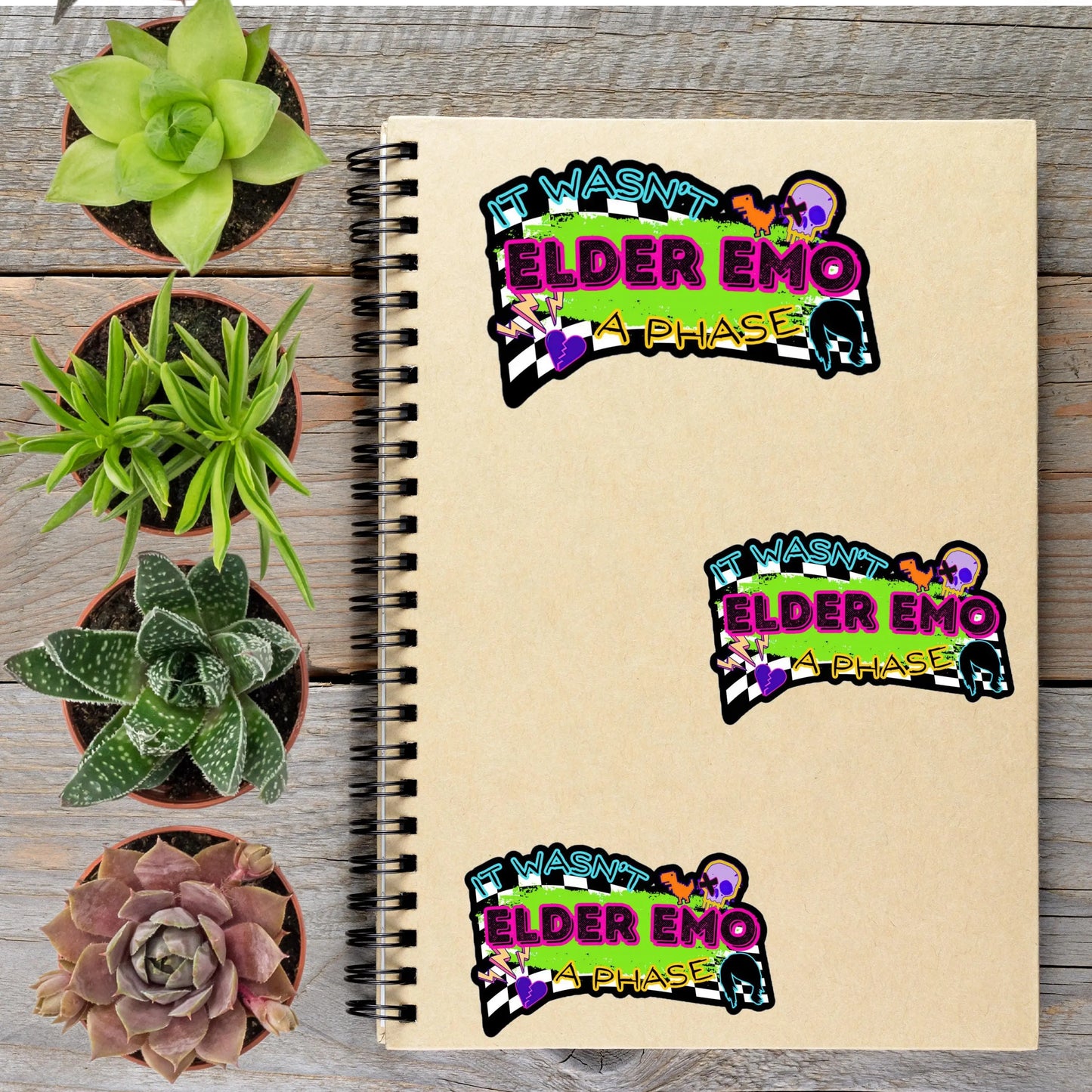 2-6 Inch It Wasn't A Phase Elder Emo Vinyl Sticker Aphantastic Designs