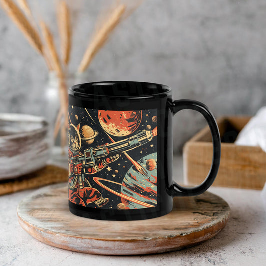 Custom Coffee Mug: Black Ceramic, Left-Handed Friendly (11oz or 15oz)