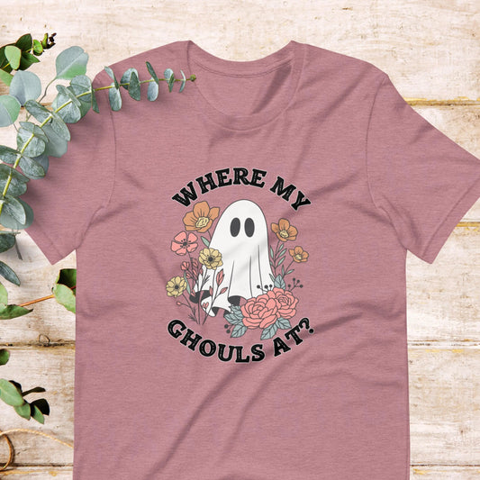 Where My Ghouls At Ghost T-Shirt | Baby Toddler Adult Aphantastic Designs