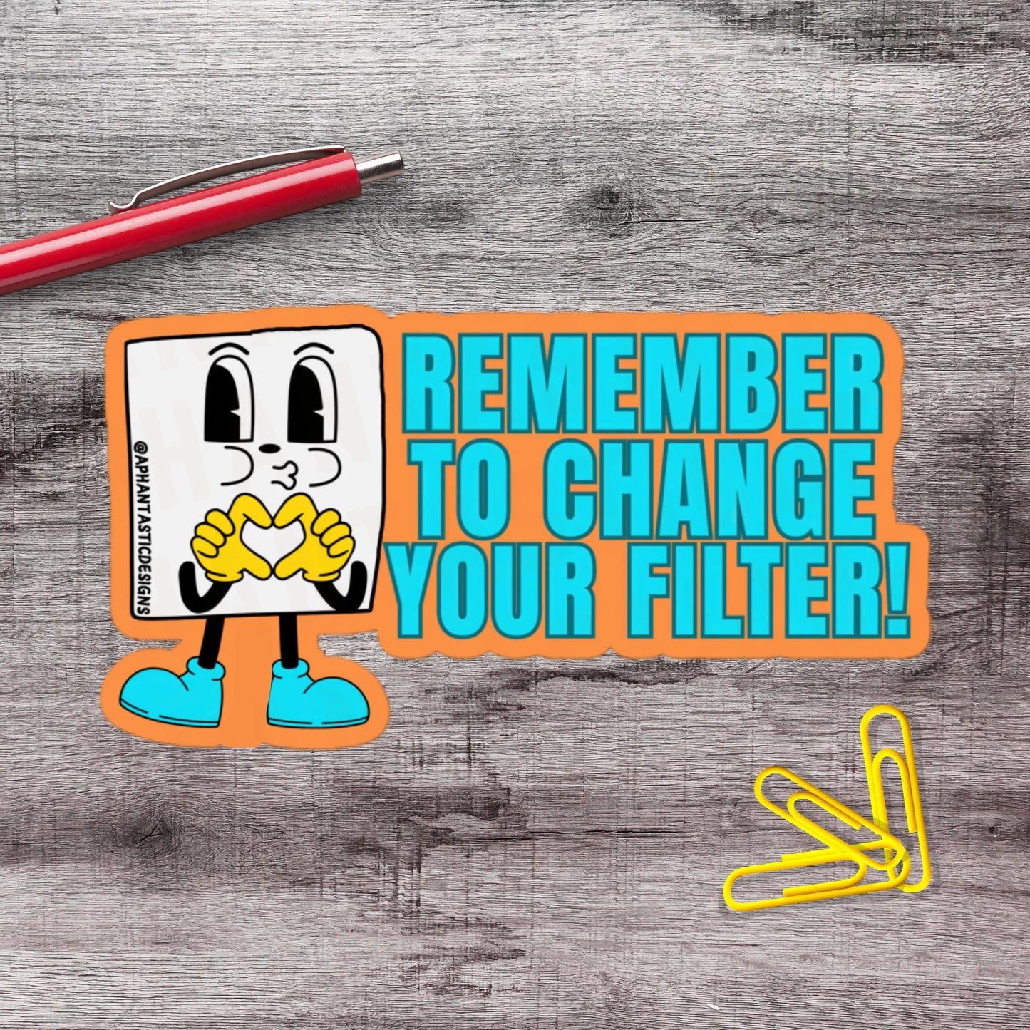 2-6 Inch CPAP Change Your Filter Sleep Apnea Vinyl Sticker Aphantastic Designs