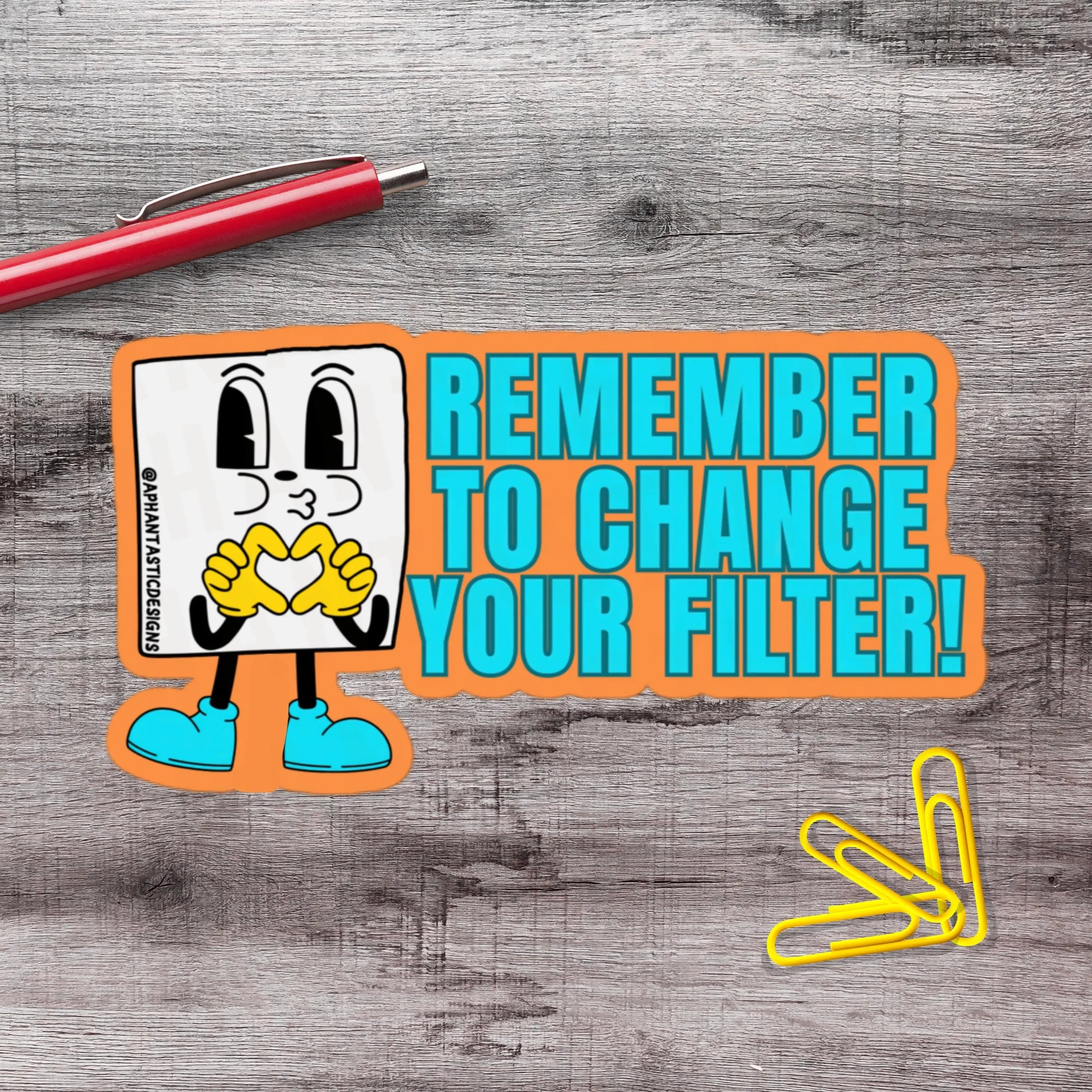 2-6 Inch CPAP Change Your Filter Sleep Apnea Vinyl Sticker Aphantastic Designs