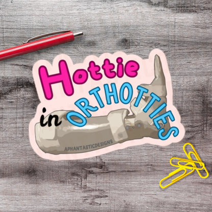 2-6 Inch Disabled Hottie Orthotic Vinyl Sticker Aphantastic Designs