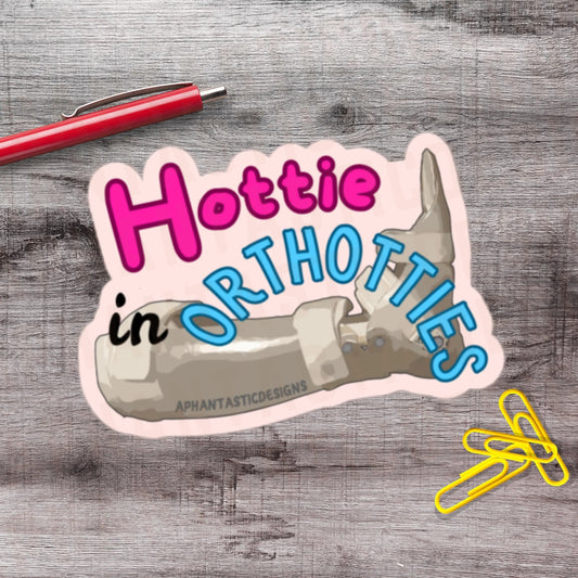2-6 Inch Disabled Hottie Orthotic Vinyl Sticker Aphantastic Designs