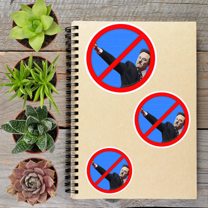 2-6 Inch Musk Salute Eat The Rich Anti Trump Political Protest Urinal Vinyl Sticker Aphantastic Designs