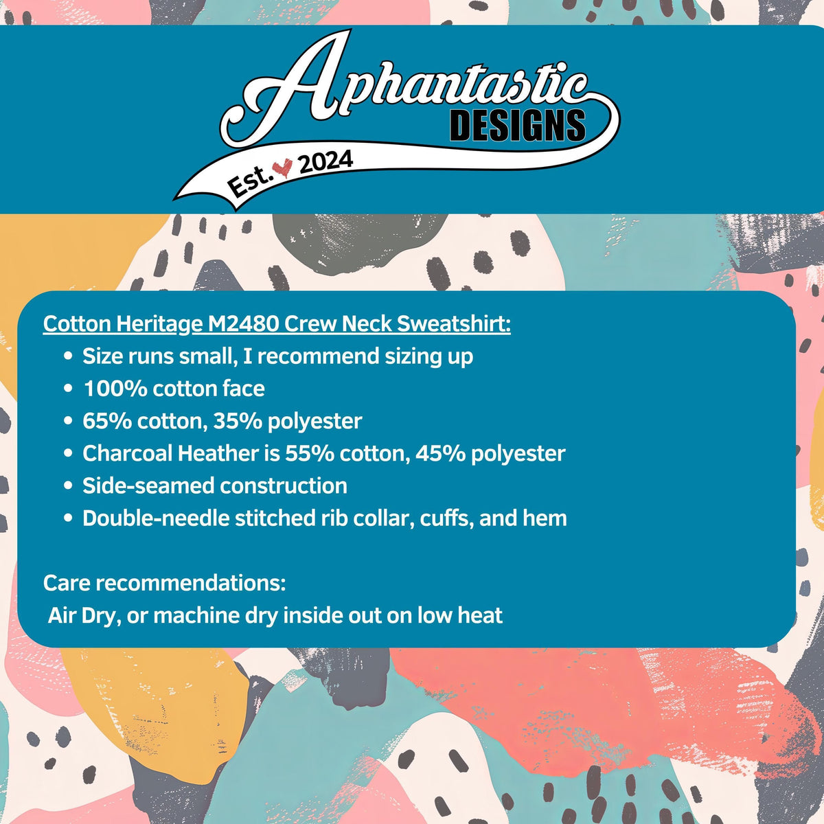 The image is a colorful abstract pattern with various shapes and designs.