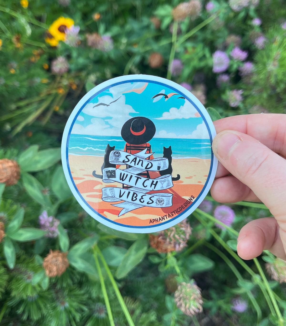 Sand Witch Vibes Witchy Vinyl Sticker