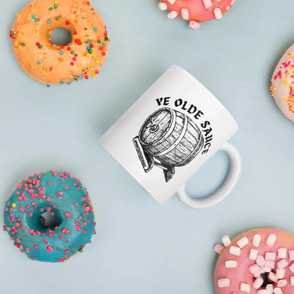 Ye Olde Sauce Mug | Ceramic, Left Hand Friendly,  & Dishwasher Safe Aphantastic Designs