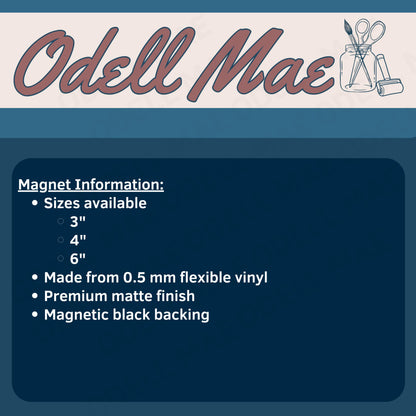 Personalized Photo Magnet: Custom Fridge Magnets (3", 4", or 6")