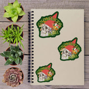 Gnome Momento Mori Skull Vinyl Sticker
