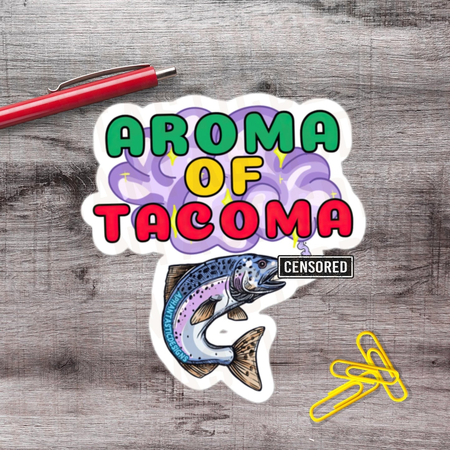 420 Aroma Of Tacoma Washington Vinyl Sticker - Aphantastic Designs