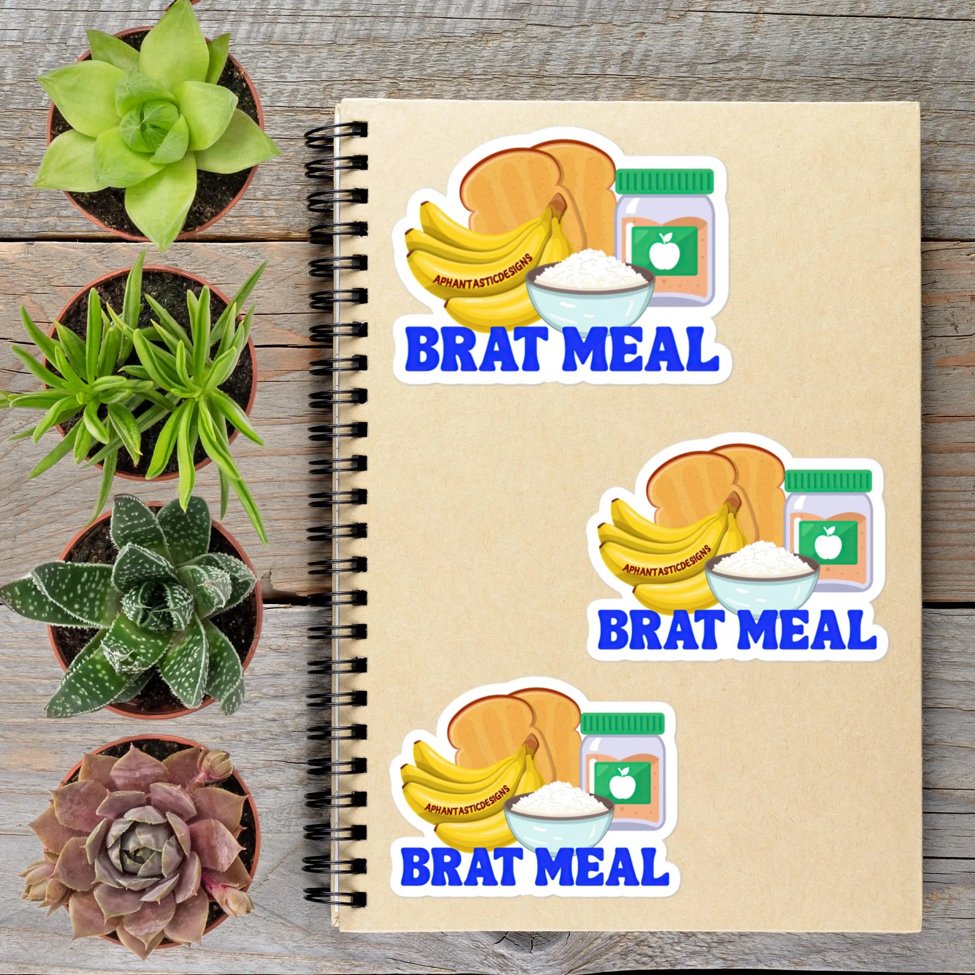 2-6 Inch BRAT Diet Chronic Illness Disability Vinyl Sticker Aphantastic Designs