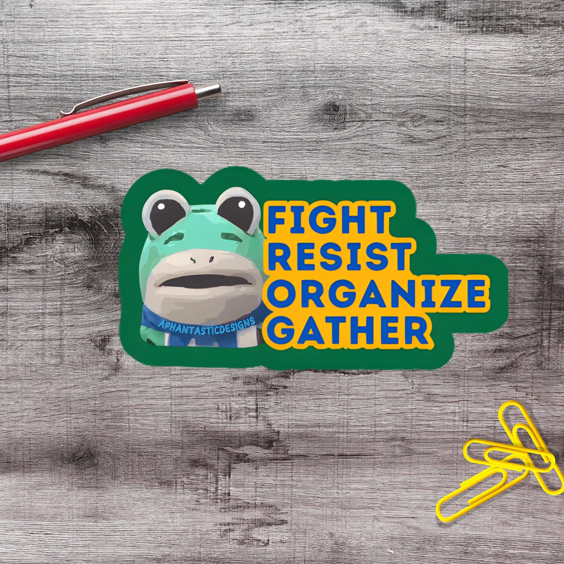 2-6 Inch Portland Frog Resist Anti ICE Trump Political Protest Vinyl Sticker Aphantastic Designs