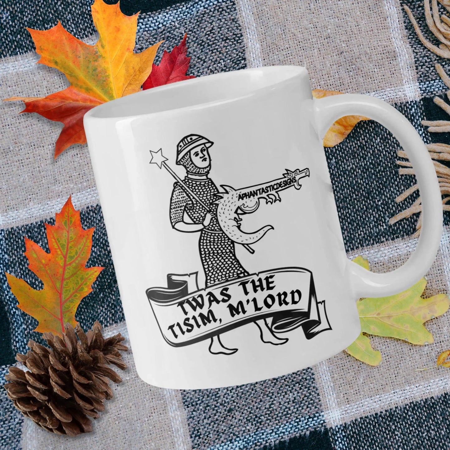 Twas The Tism My Lord Mug | Ceramic, Left Hand Friendly,  & Dishwasher Safe Aphantastic Designs