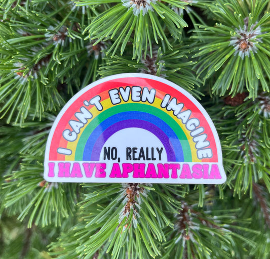 Aphantasia Awareness Rainbow Vinyl Sticker