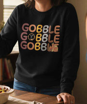 Gobble Thanksgiving Turkey Sweatshirt