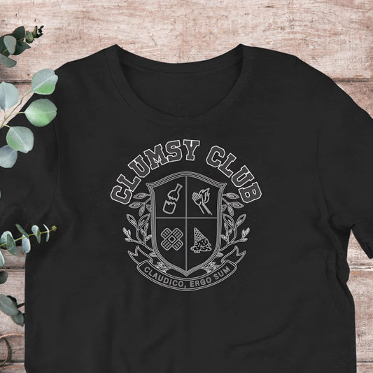 Clumsy Club College T-Shirt | Baby Toddler Adult Aphantastic Designs