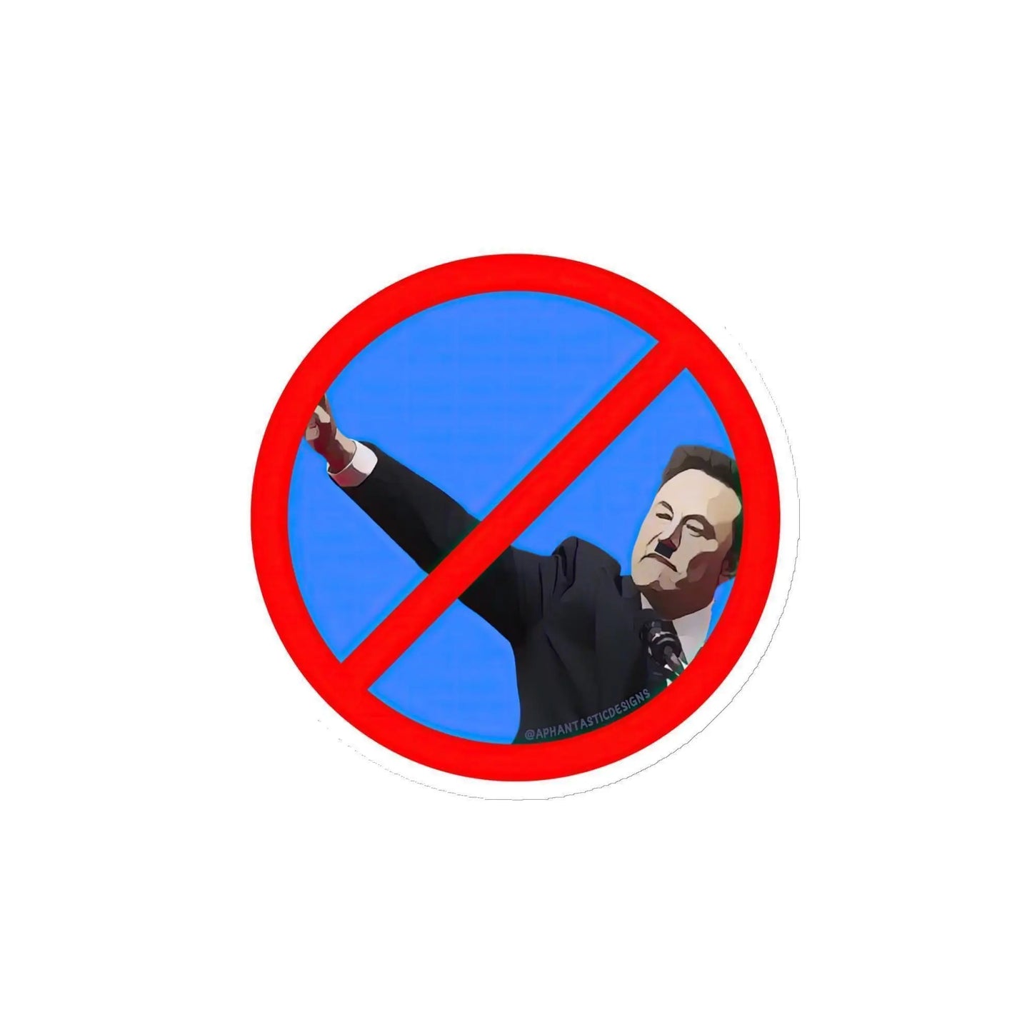 Anti Elon Musk Salute No Billionaires Eat The Rich Protest Magnet available in 3" | 4" | 6" Aphantastic Designs