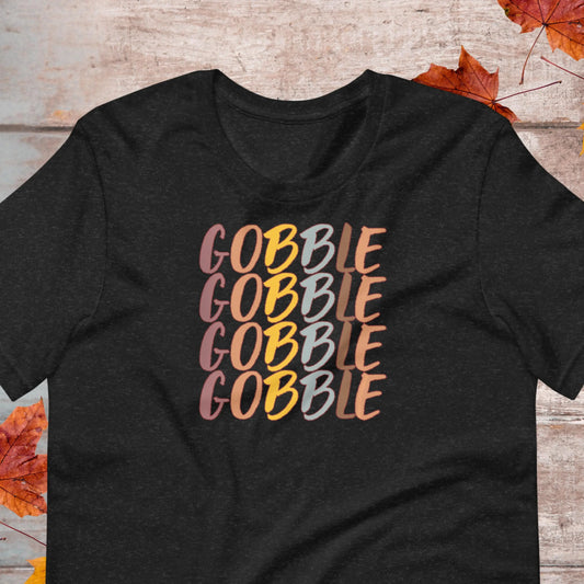 Gobble Thanksgiving Turkey T-Shirt | Baby Toddler Adult Aphantastic Designs
