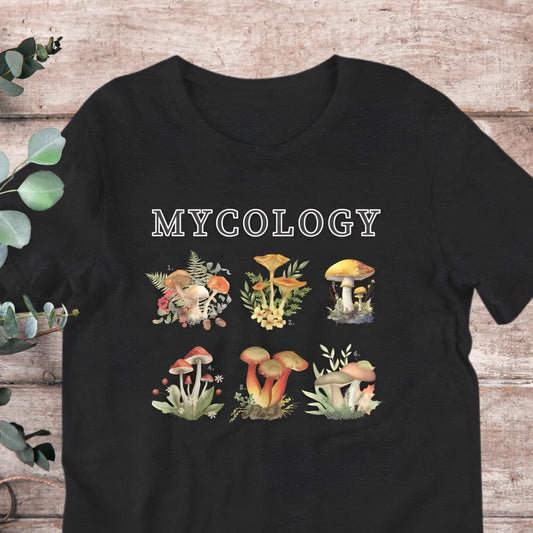 Cute Mushroom T-Shirt Cottagecore Shirt Goblincore Tee Feral Goblin TShirt Green Witch Foraging Lover Autumn Witchy Aesthetic XS–5X Plus Aphantastic Designs
