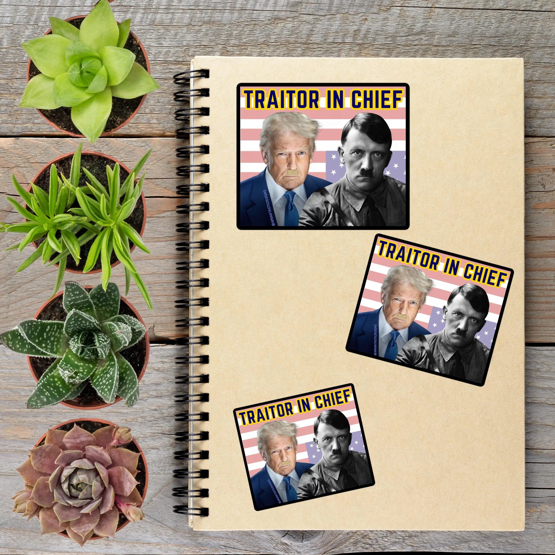 2-6 Inch Traitor In Chief Anti Trump Political Protest Urinal Vinyl Sticker Aphantastic Designs