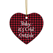 Custom Glossy Ceramic Christmas Ornament: Heart, Star, Snowflake, or Circle