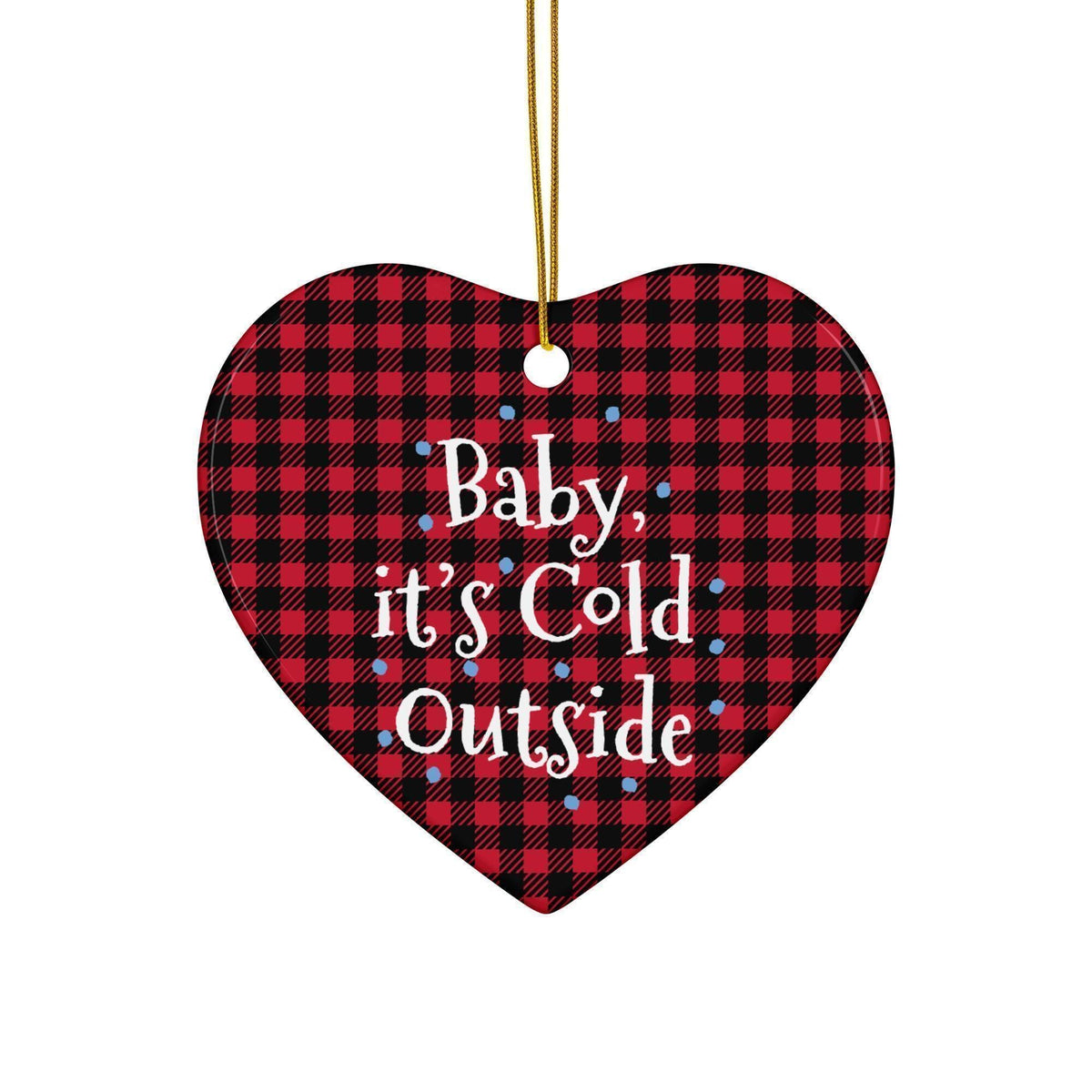 Custom Glossy Ceramic Christmas Ornament: Heart, Star, Snowflake, or Circle
