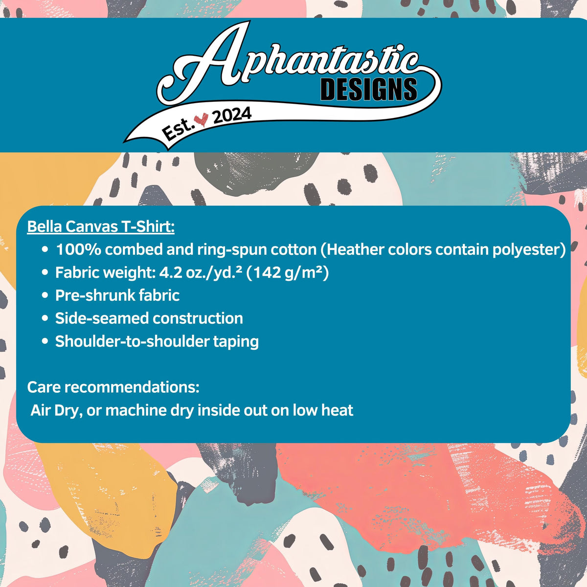 The image is a vibrant and colorful abstract pattern with various shades of blue, pink, yellow, and orange. The pattern is composed of different shapes and lines, creating a dynamic and visually engaging composition.
