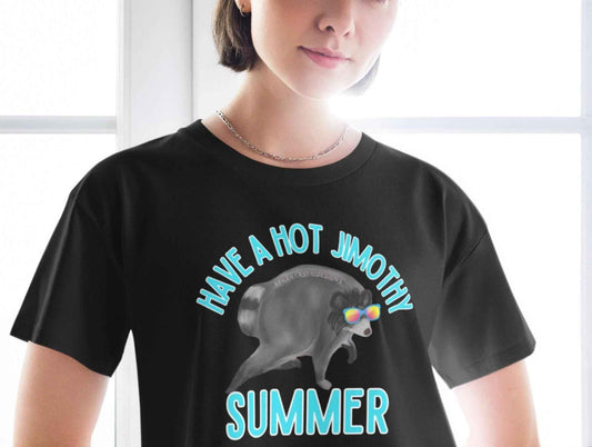 Have A Hot Jimothy Summer Raccoon Baby Tee Crop Top