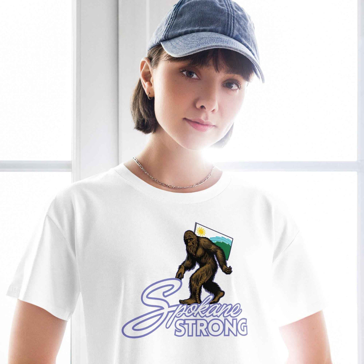 Spokane Strong Wildfire Relief Bigfoot Crop Top Baby Tee