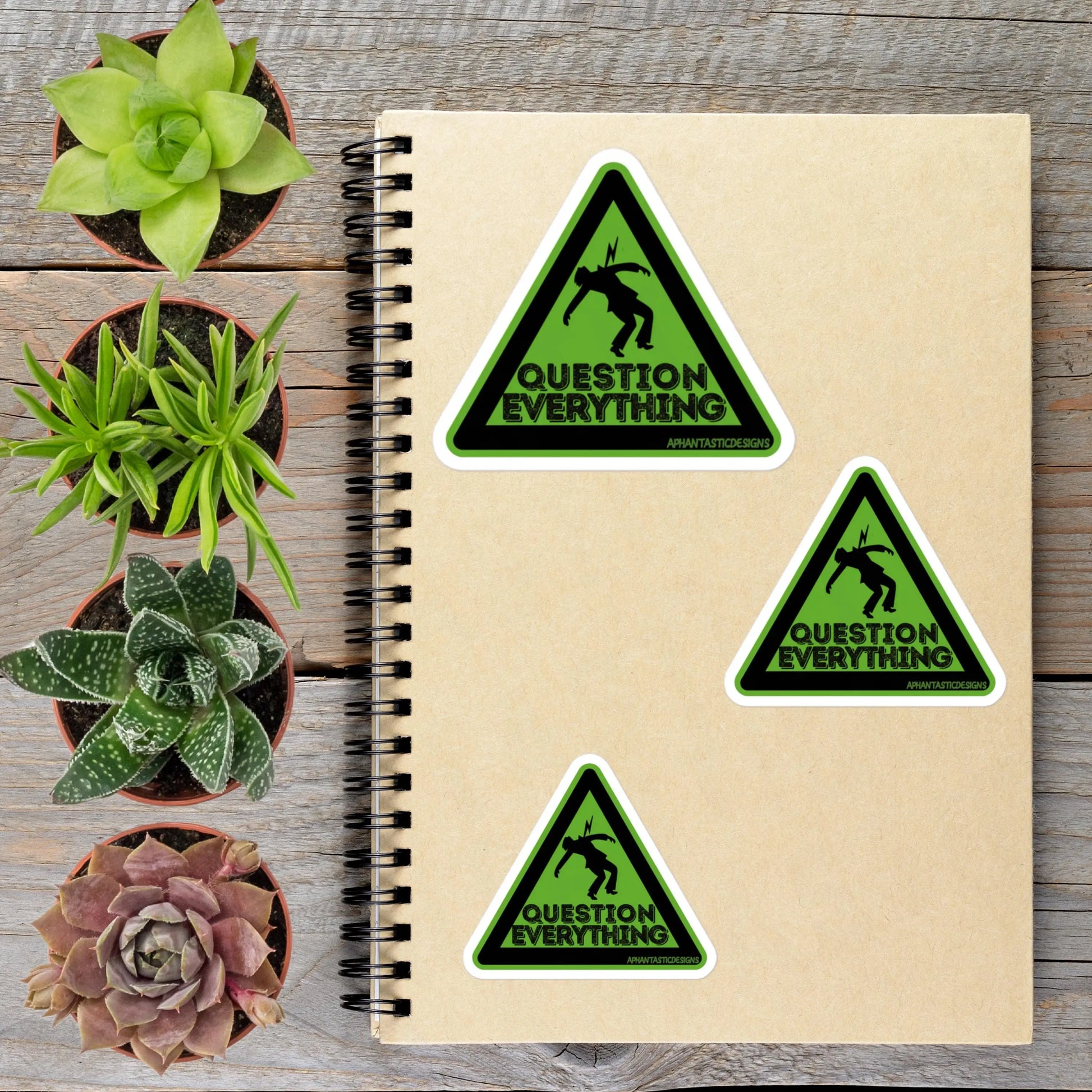 2-6 Inch Y2K Punk Rock Question Everything Political Protest Vinyl Sticker Aphantastic Designs