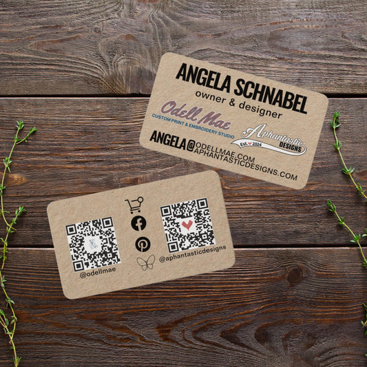 Custom Social Media Small Business Cards For Artists Influencers Photographers Marketing