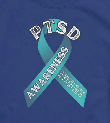 PTSD Awareness Ribbon Sweatshirt | Adult S–3XL Aphantastic Designs
