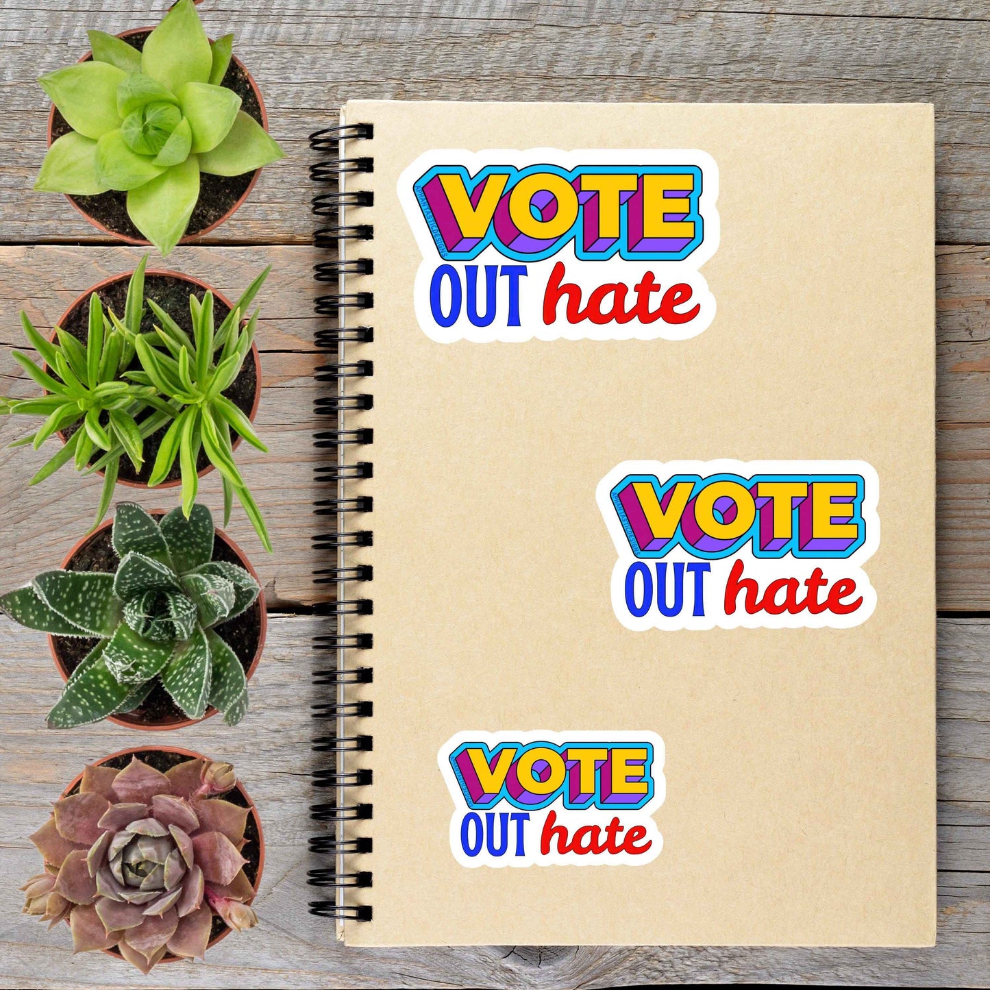 Vote Out Hate Vinyl Sticker