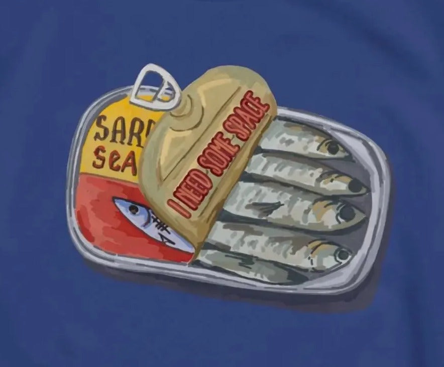 I Need Space Sardine Sweatshirt | Adult S–3X Aphantastic Designs