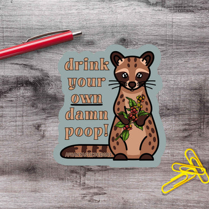 NSFW Kopi Luwak Coffee Vinyl Sticker