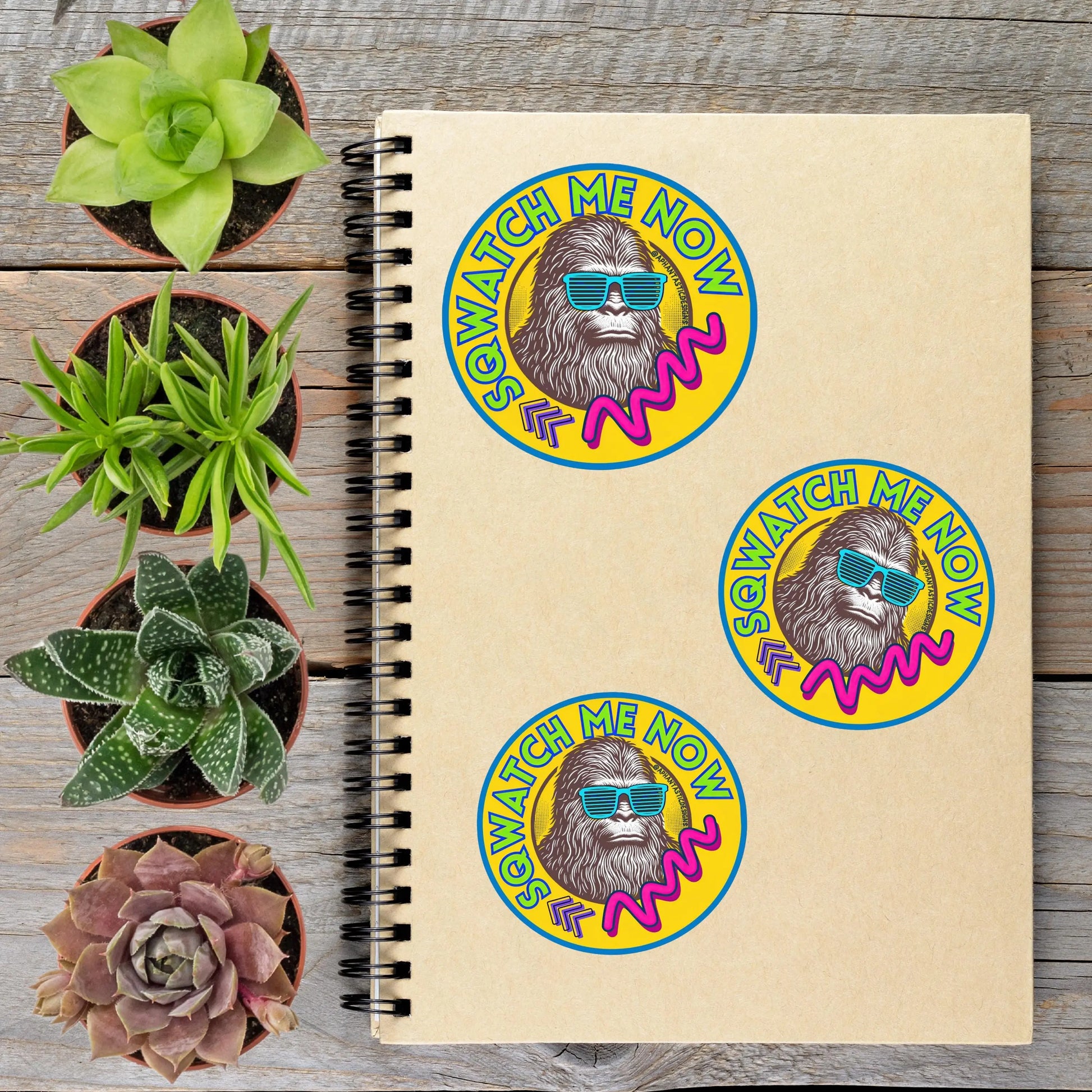 2-6 Inch Rad Bigfoot PNW Sasquatch Vinyl Sticker Aphantastic Designs