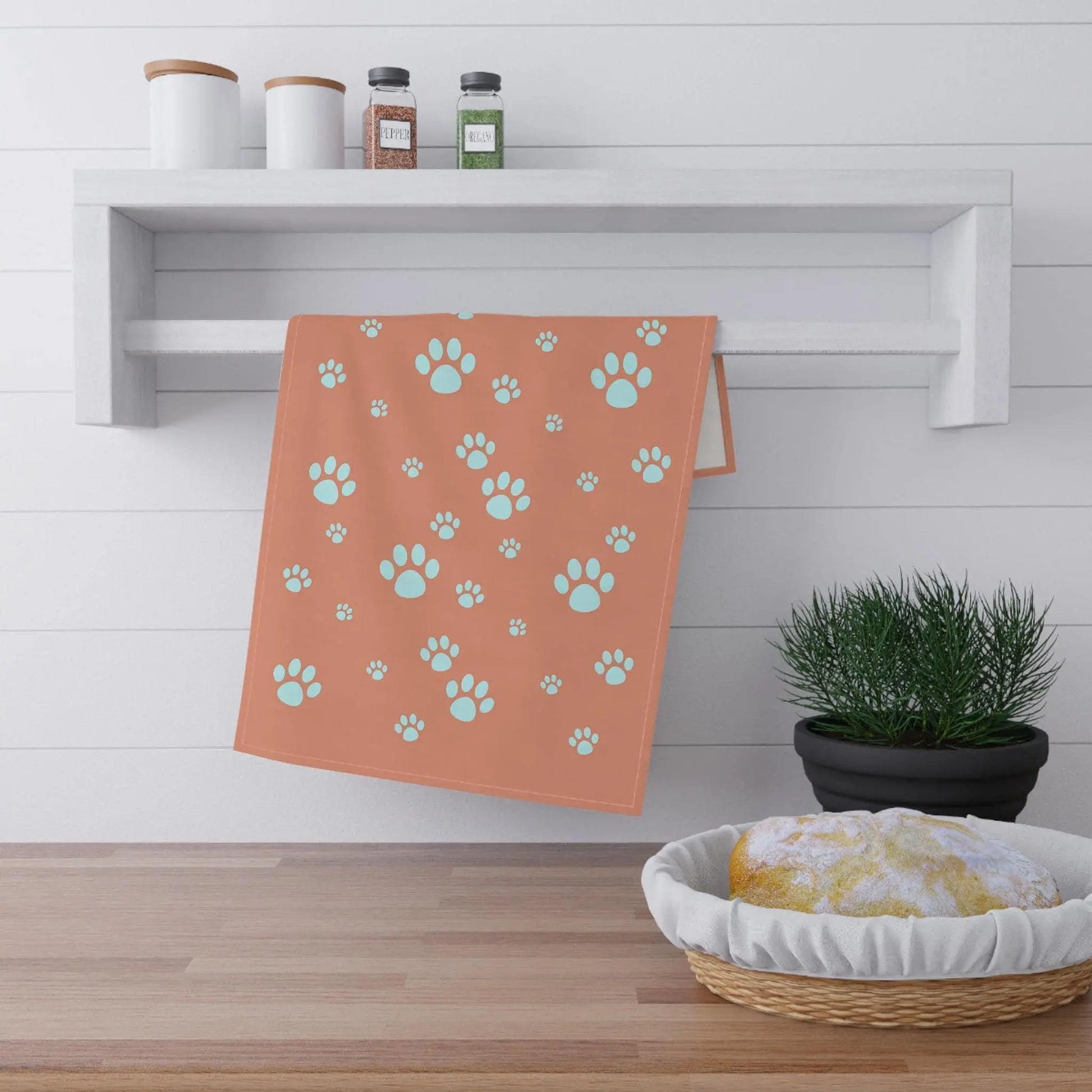 Cute Cat Print Cotton Tea Towel Paw Wipe Host Hostess Housewarming Birthday Gift Aphantastic Designs