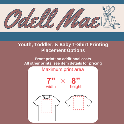 Add - On Back And Sleeve Printing | Adult Toddler Baby Shirts - Aphantastic Designs