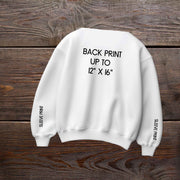 Add-On Back or Sleeve Print for Adult Sweatshirts And Hoodies